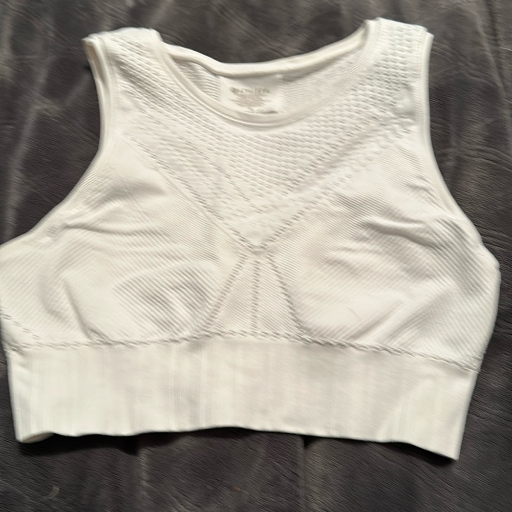 White Athleta sports bra